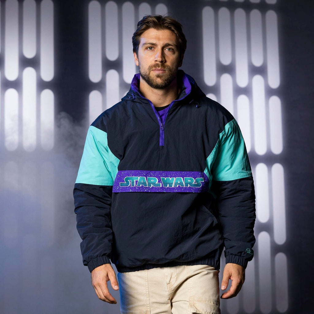 RSVLTS Throwback Boba Anorak Pullover Jacket in Black — detail 3