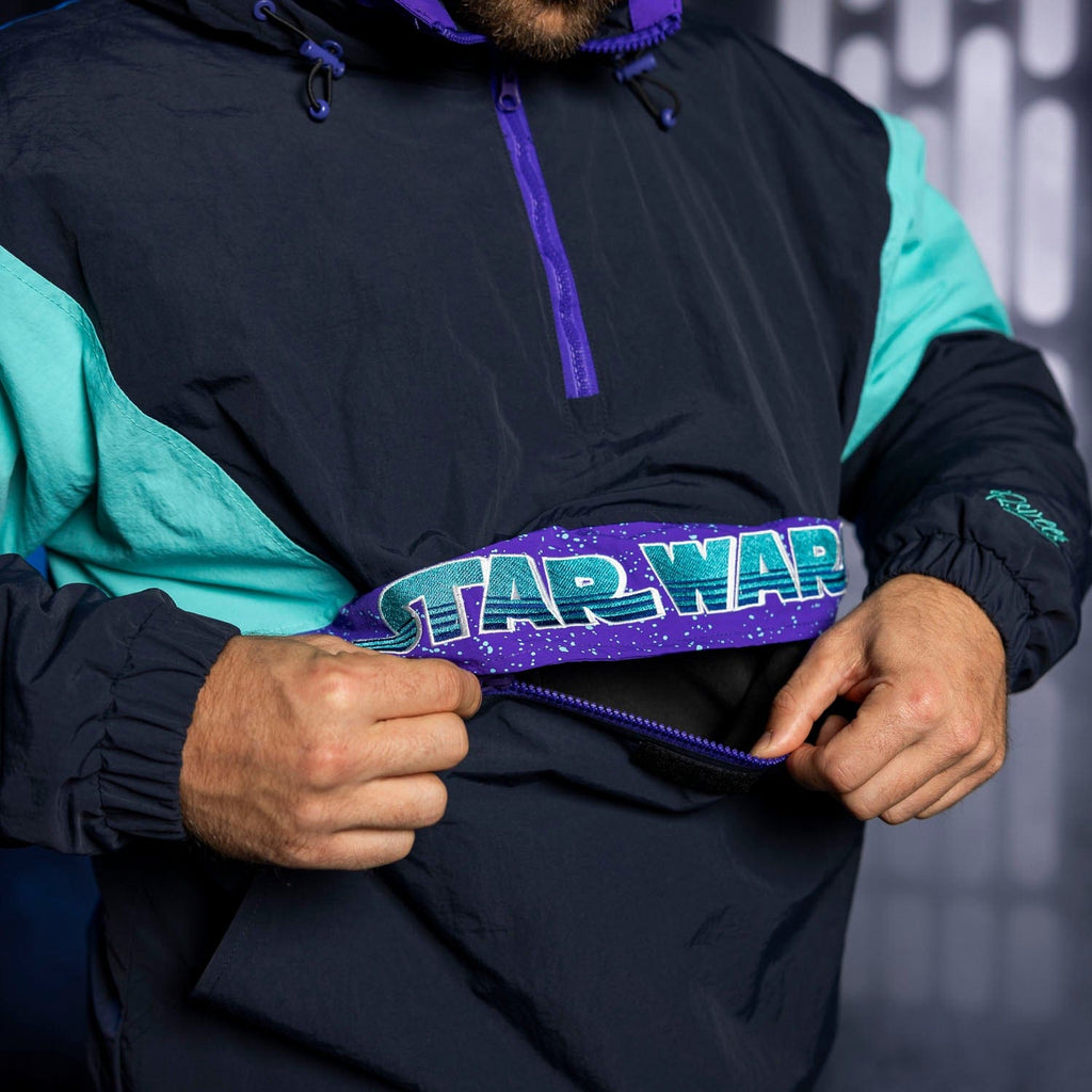 RSVLTS Throwback Boba Anorak Pullover Jacket in Black — detail 5