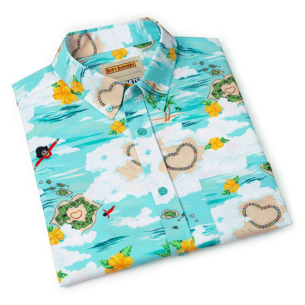 RSVLTS Quickie Kiss-It Island KUNUFLEX Short Sleeve Shirt in Green — detail 11