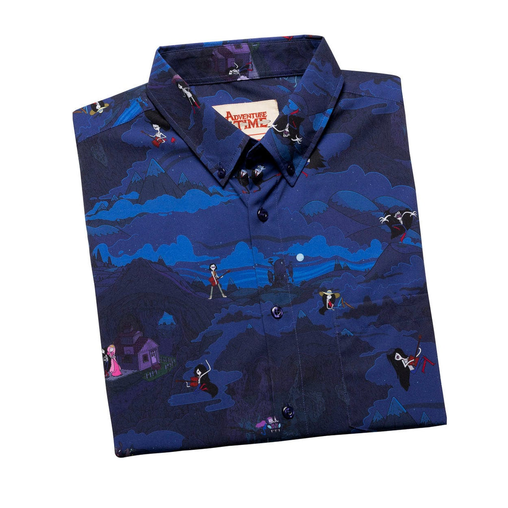 RSVLTS The Vampire Queen KUNUFLEX Short Sleeve Shirt in Blue — detail 10
