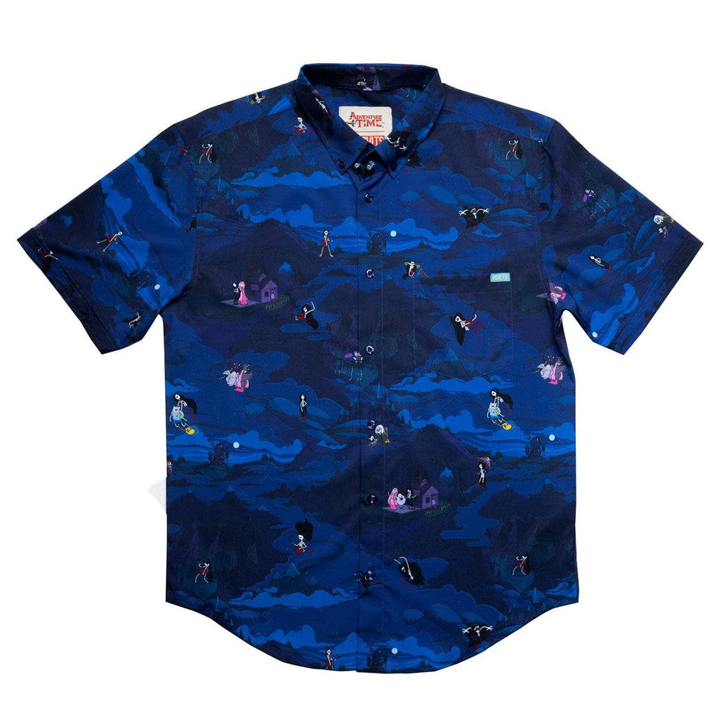 RSVLTS The Vampire Queen KUNUFLEX Short Sleeve Shirt in Blue — detail 6