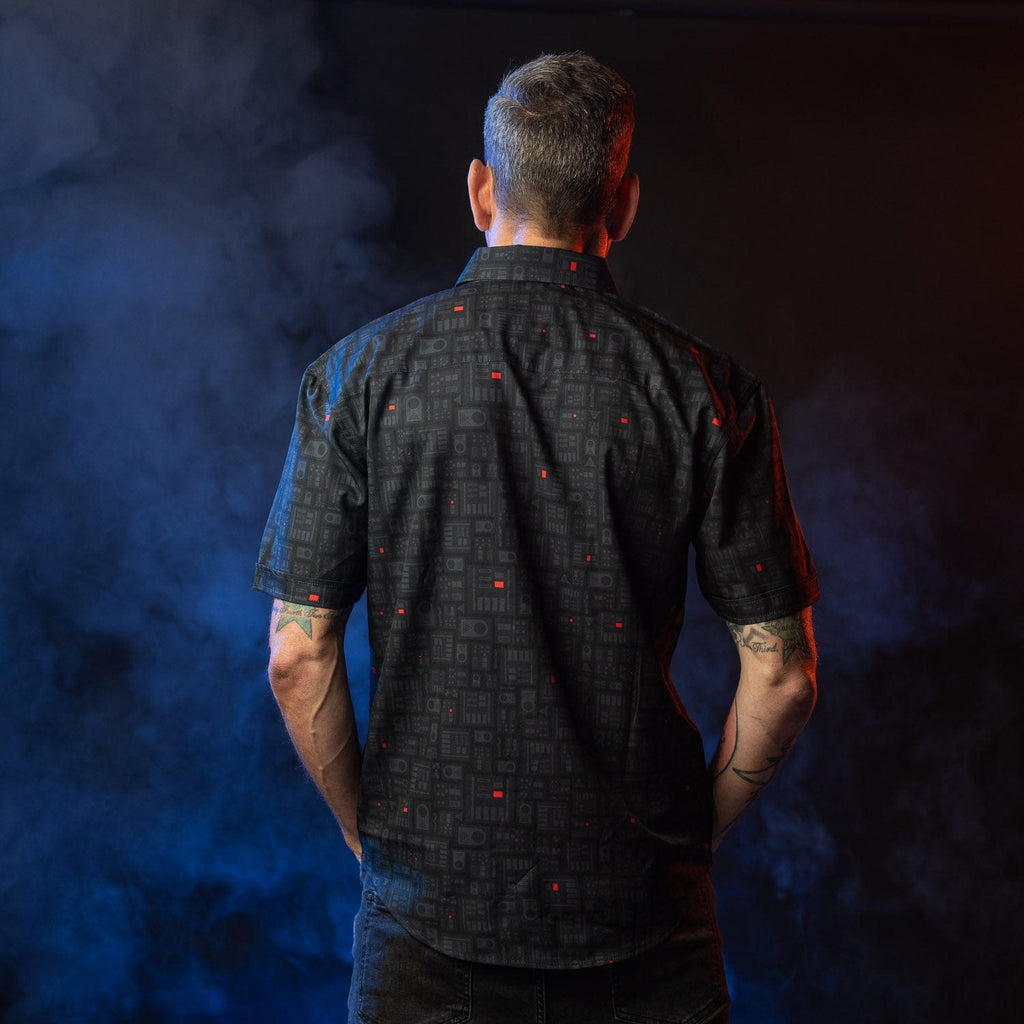 RSVLTS Shades of Vader KUNUFLEX Short Sleeve Shirt in Black — detail 4