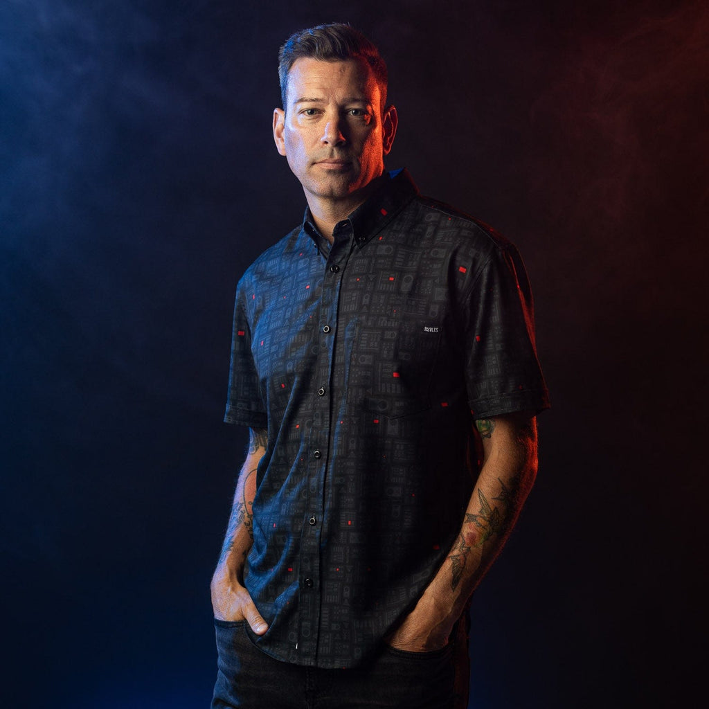 RSVLTS Shades of Vader KUNUFLEX Short Sleeve Shirt in Black — detail 3