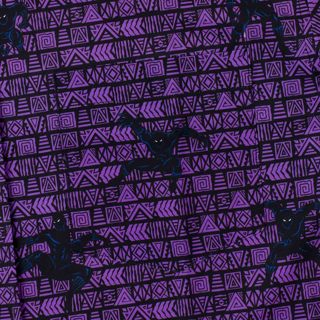 RSVLTS Wakanda Forever KUNUFLEX Short Sleeve Shirt in Purple — detail 7