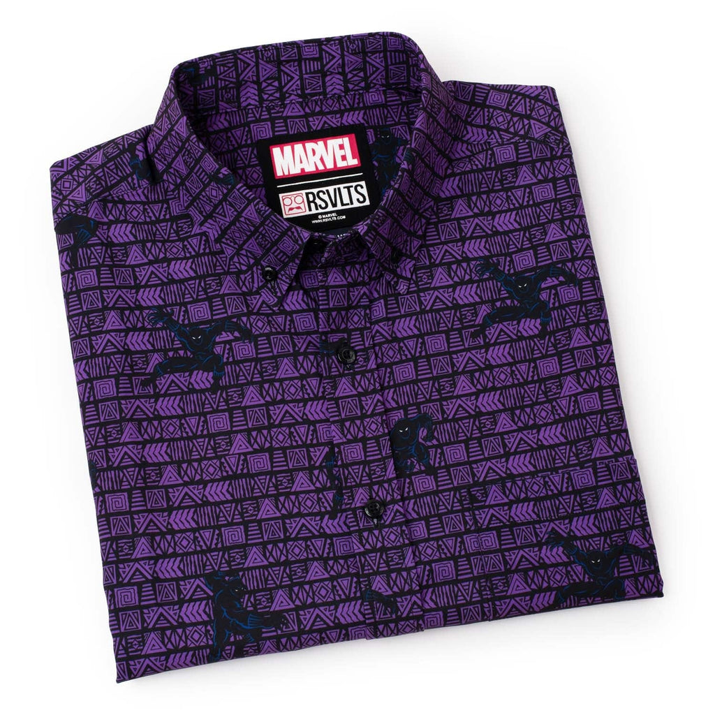 RSVLTS Wakanda Forever KUNUFLEX Short Sleeve Shirt in Purple — detail 10