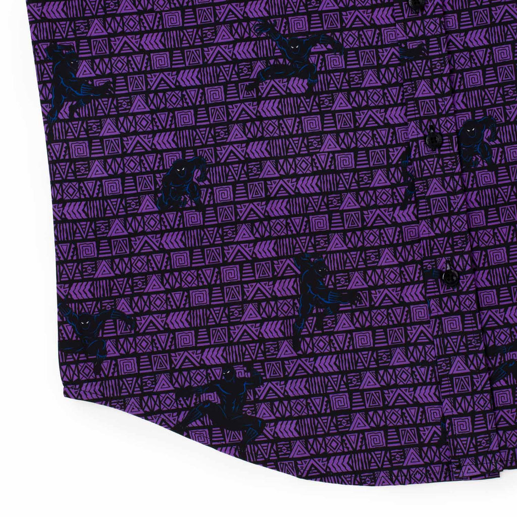 RSVLTS Wakanda Forever KUNUFLEX Short Sleeve Shirt in Purple — detail 9