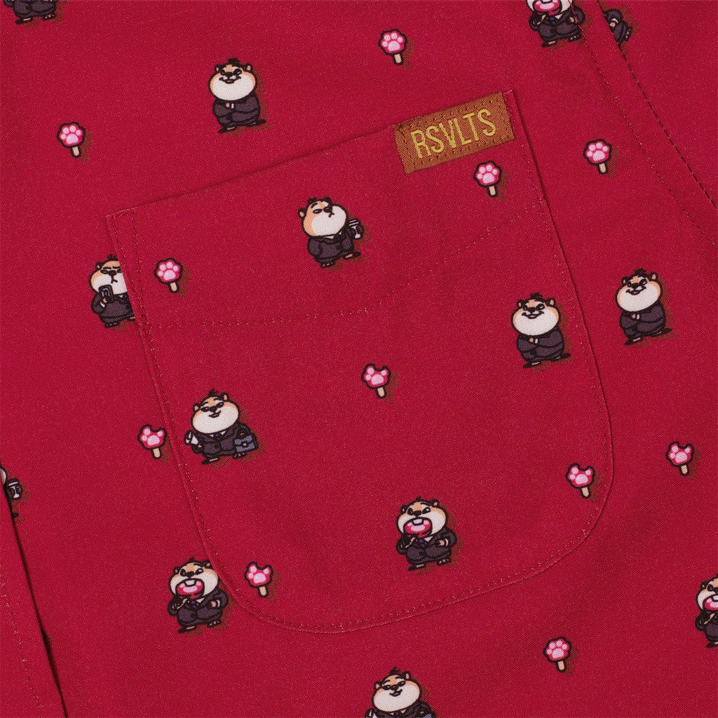 RSVLTS Lil Lemmings Youth KUNUFLEX Short Sleeve Shirt in Red — detail 3