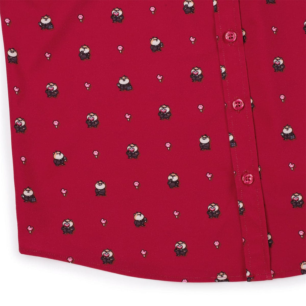 RSVLTS Lil Lemmings Youth KUNUFLEX Short Sleeve Shirt in Red — detail 5