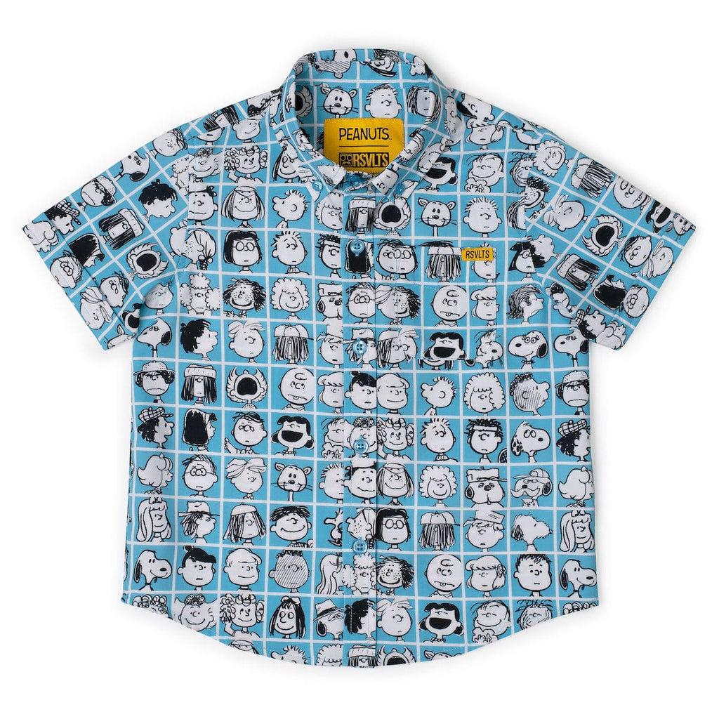 RSVLTS The Peanut Gallery Preschool KUNUFLEX Short Sleeve Shirt in Blue — detail 3