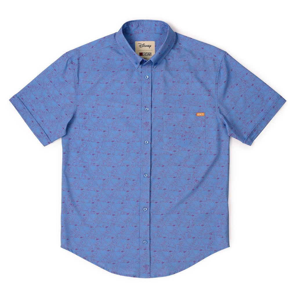 RSVLTS Seize Them! KUNUFLEX Short Sleeve Shirt in Blue — detail 11