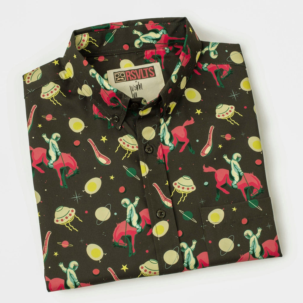 RSVLTS Space Cowboy KUNUFLEX Short Sleeve Shirt in Multicolor — detail 7