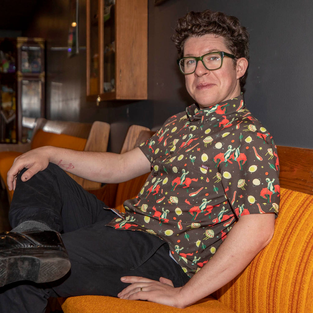 RSVLTS Space Cowboy KUNUFLEX Short Sleeve Shirt in Multicolor — detail 8