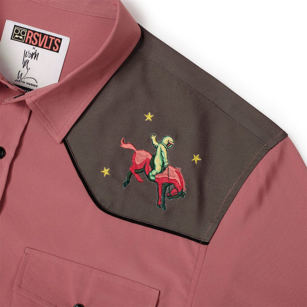 RSVLTS Space Cowboy KUNUFLEX Short Sleeve Shirt in Multicolor — detail 15