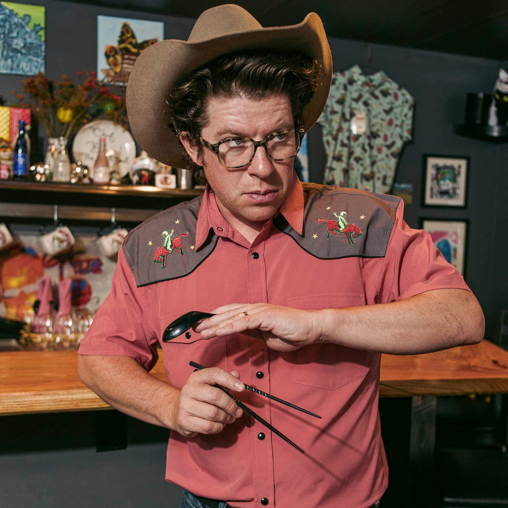 RSVLTS Space Cowboy KUNUFLEX Short Sleeve Shirt in Multicolor — detail 14