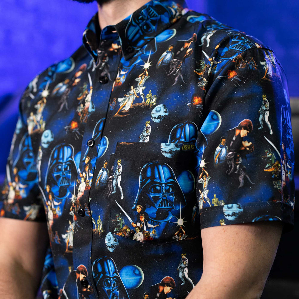RSVLTS The Trilogy KUNUFLEX Short Sleeve Shirt in Black — detail 8