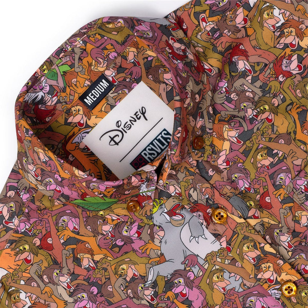 RSVLTS Monkey Business Youth KUNUFLEX Short Sleeve Shirt in Brown — detail 4