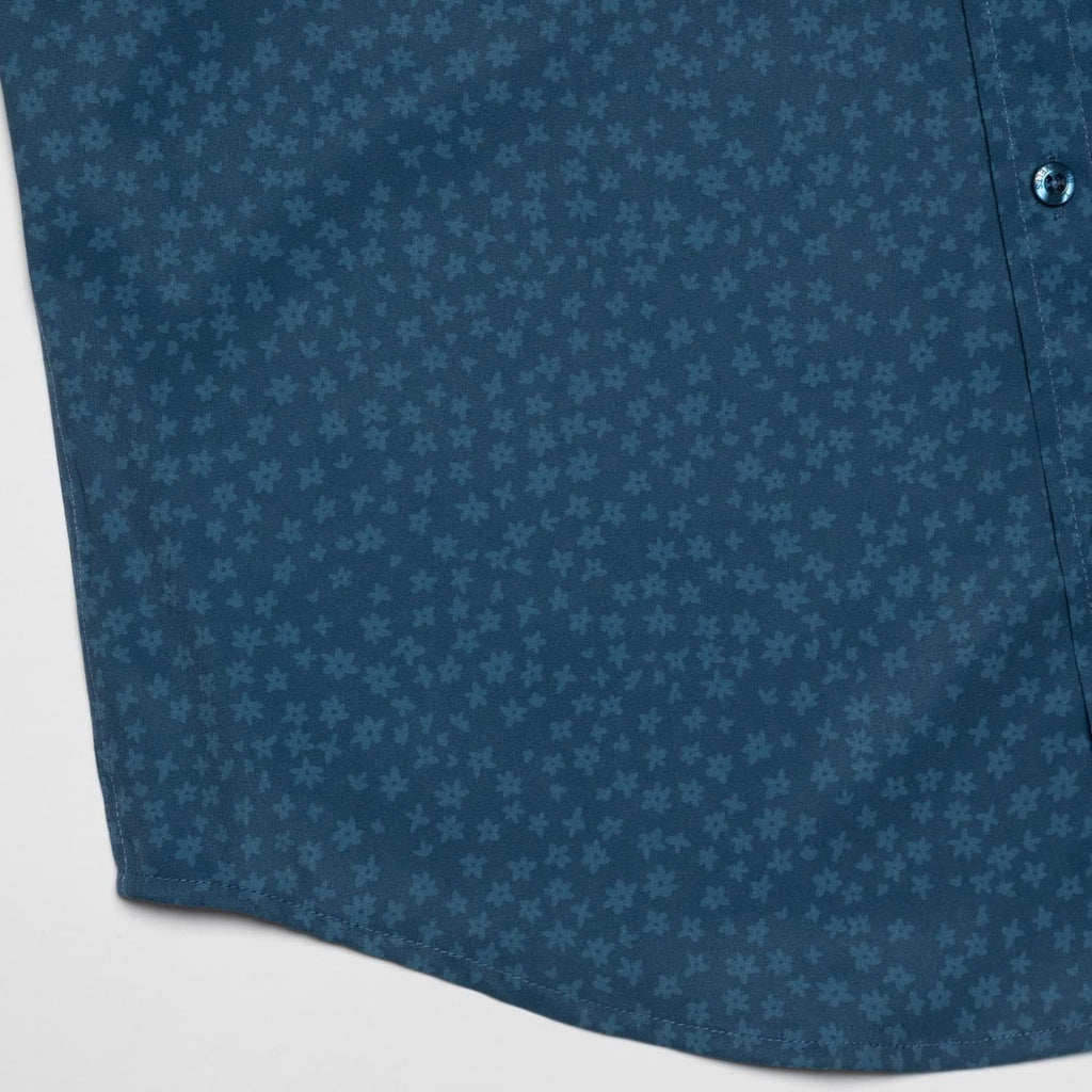RSVLTS Sunday’s Best KUNUFLEX Short Sleeve Shirt in Blue — detail 4