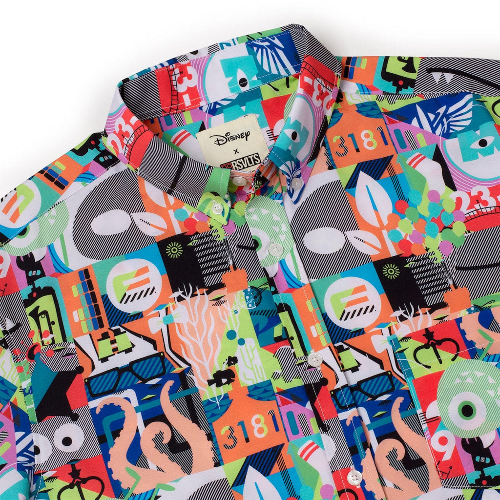 RSVLTS Far Out Mashup KUNUFLEX Short Sleeve Shirt in Multicolor — detail 10
