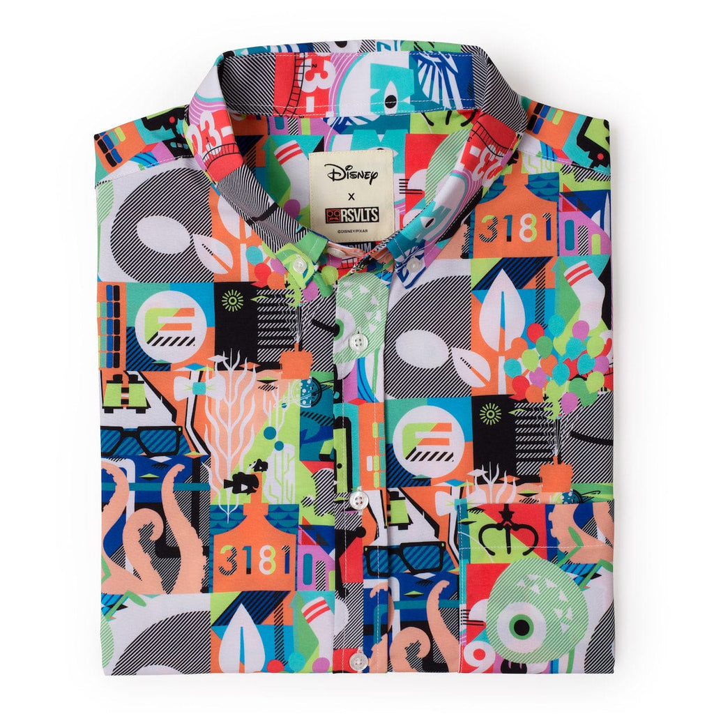 RSVLTS Far Out Mashup KUNUFLEX Short Sleeve Shirt in Multicolor — detail 11