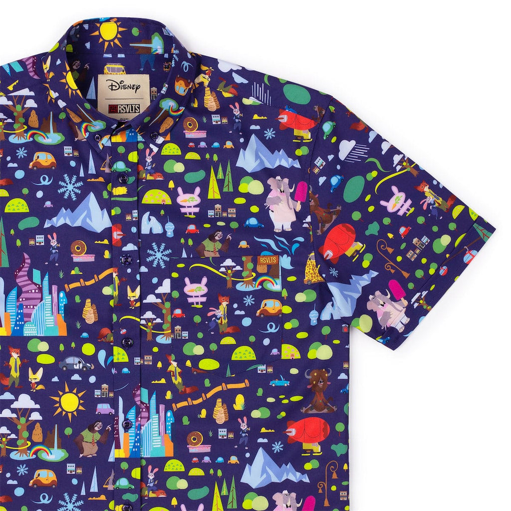 RSVLTS Urban Jungle KUNUFLEX Short Sleeve Shirt in Multicolor — front view