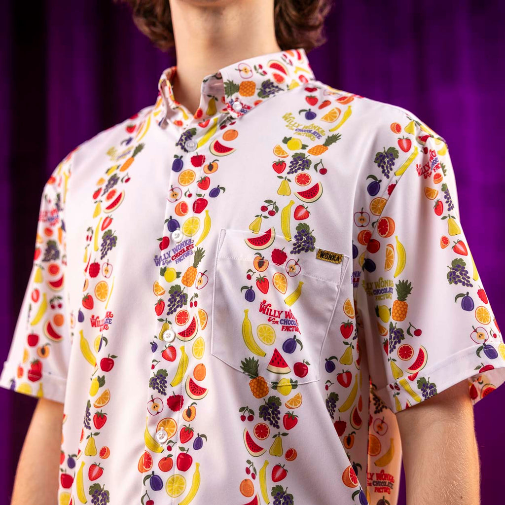 RSVLTS Go Ahead, Try It! KUNUFLEX Short Sleeve Shirt in White — detail 4