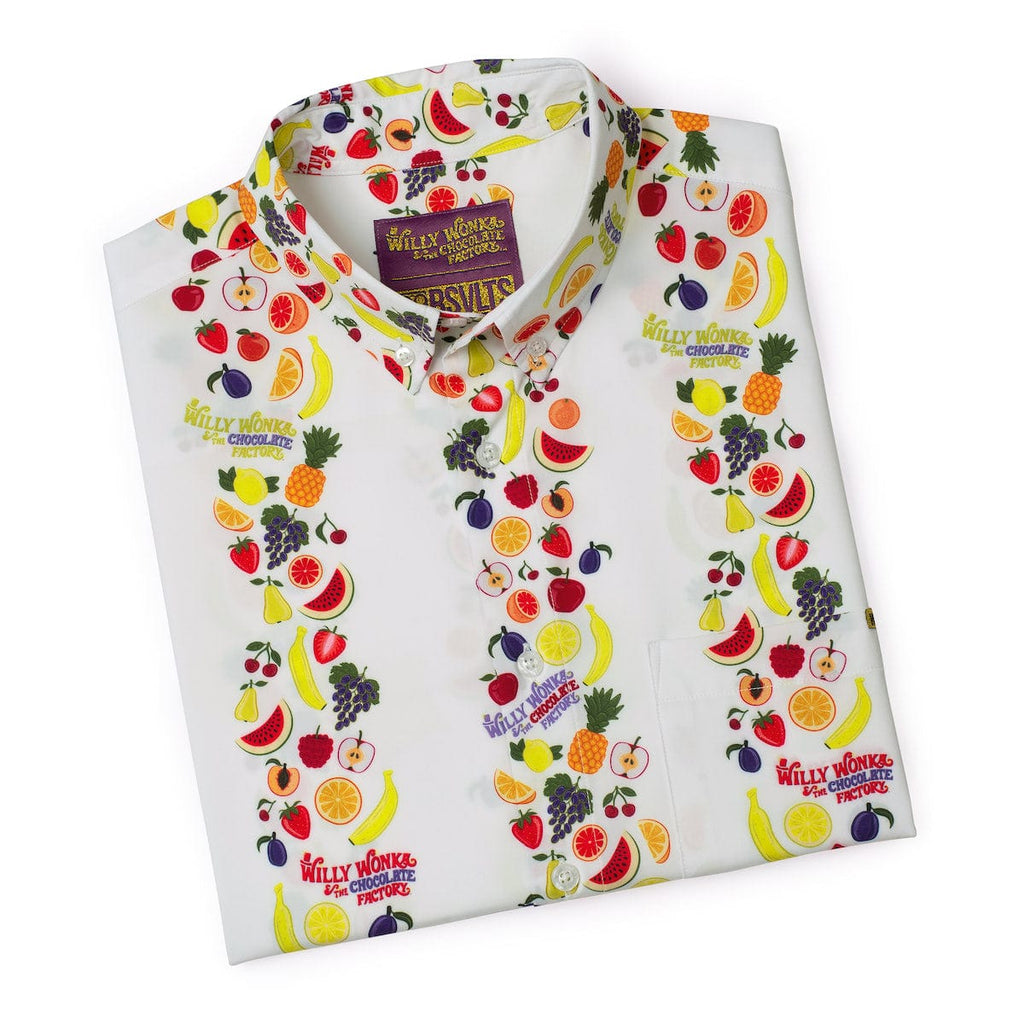 RSVLTS Go Ahead, Try It! KUNUFLEX Short Sleeve Shirt in White — detail 8