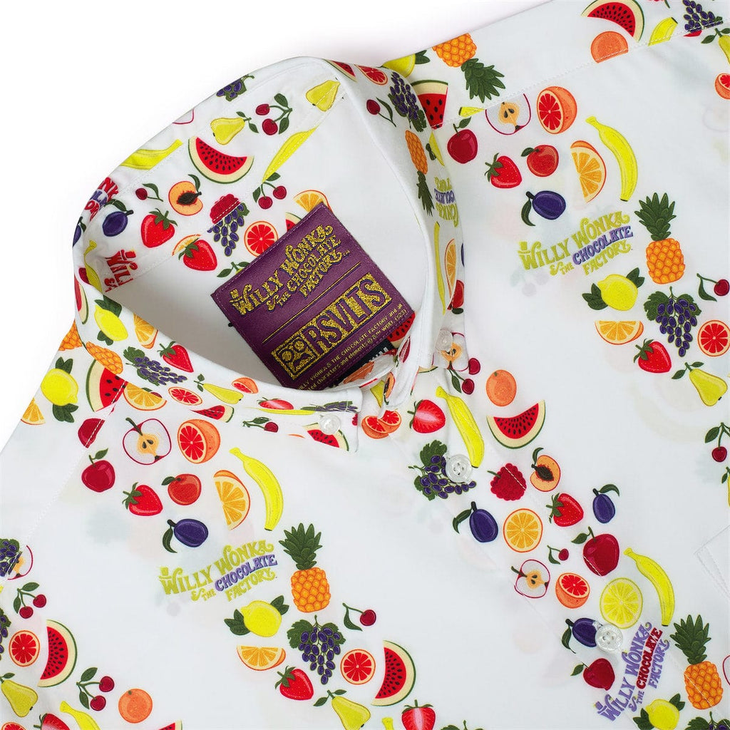 RSVLTS Go Ahead, Try It! KUNUFLEX Short Sleeve Shirt in White — detail 5