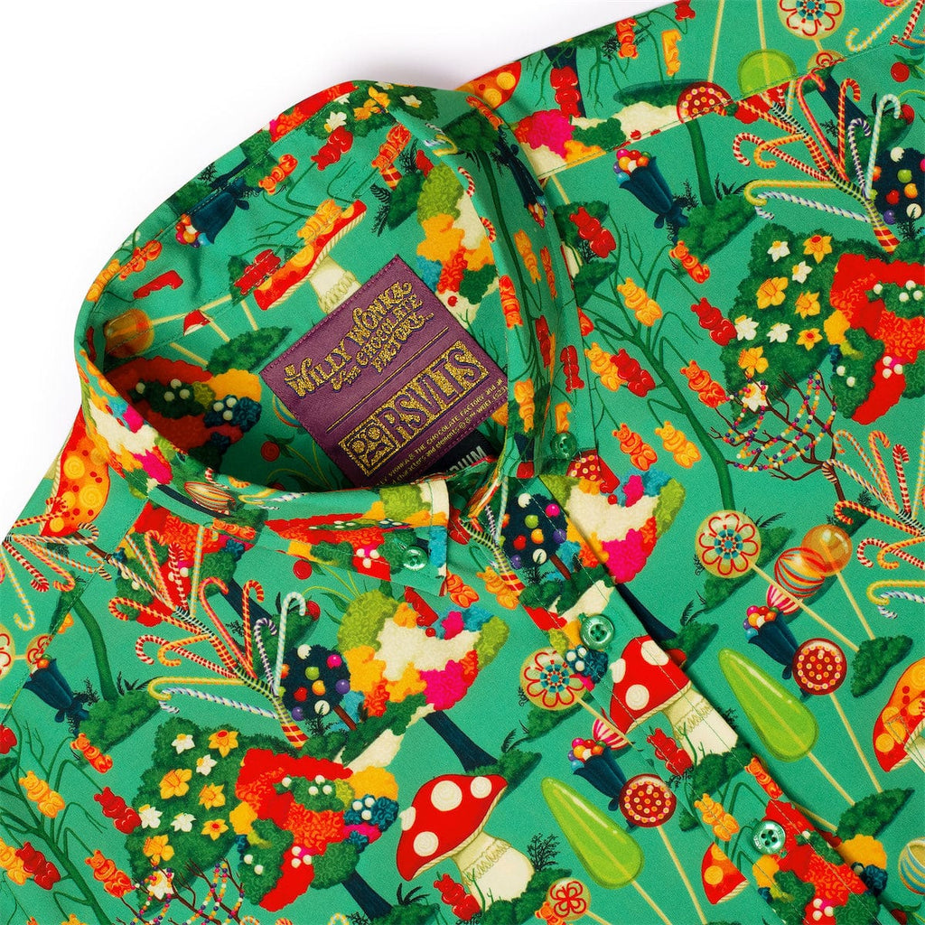 RSVLTS Pure Imagination KUNUFLEX Short Sleeve Shirt in Green — detail 6
