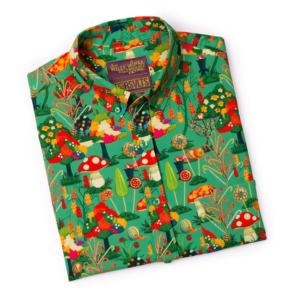 RSVLTS Pure Imagination KUNUFLEX Short Sleeve Shirt in Green — detail 8