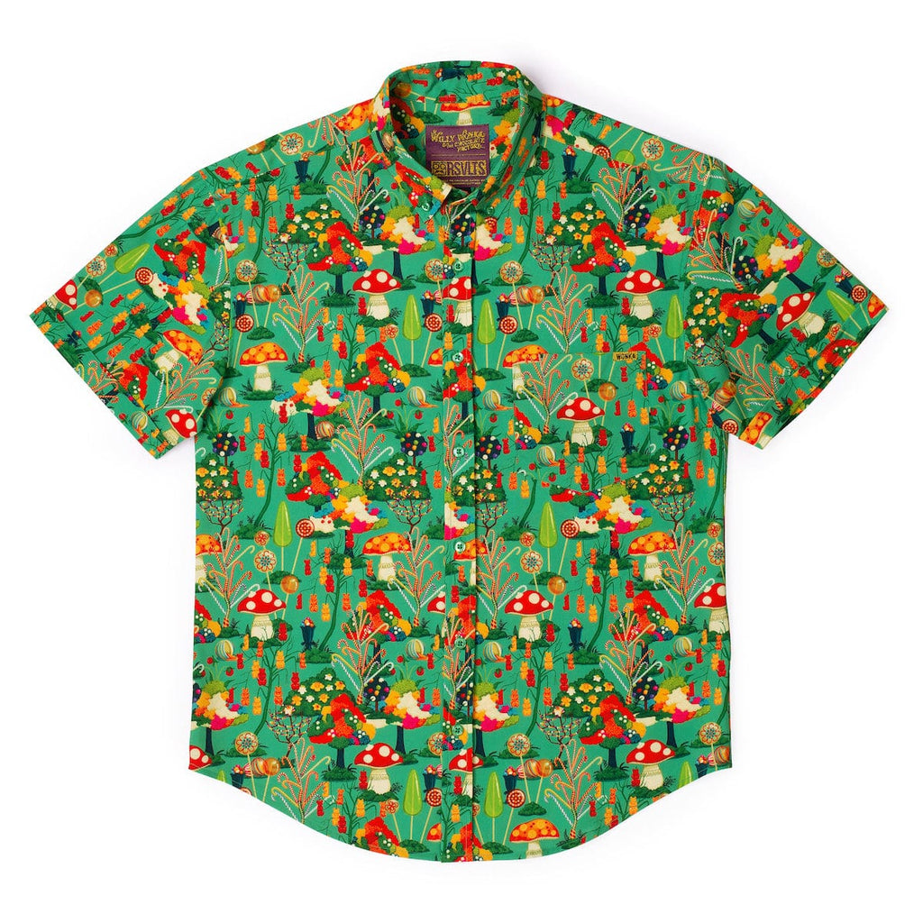 RSVLTS Pure Imagination KUNUFLEX Short Sleeve Shirt in Green — detail 3