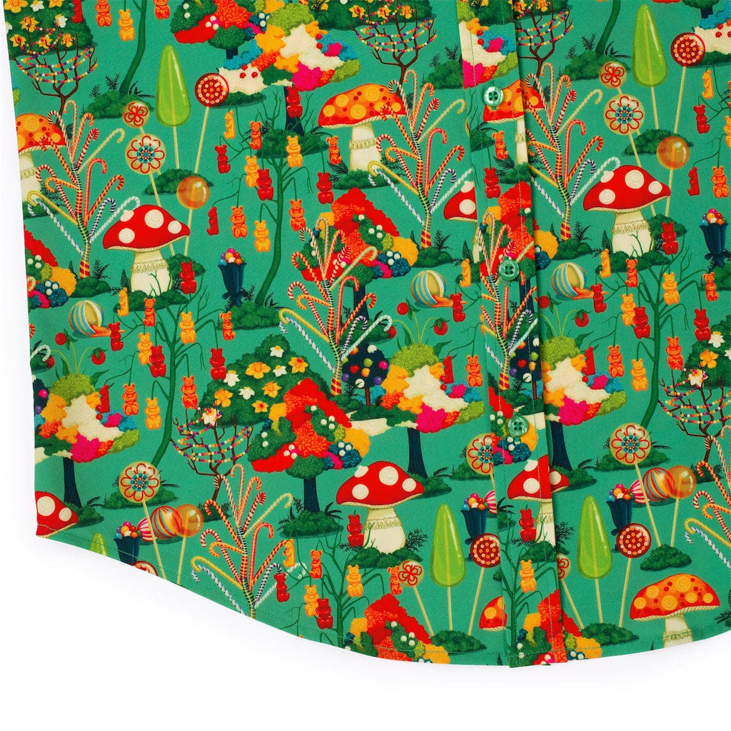 RSVLTS Pure Imagination KUNUFLEX Short Sleeve Shirt in Green — detail 7