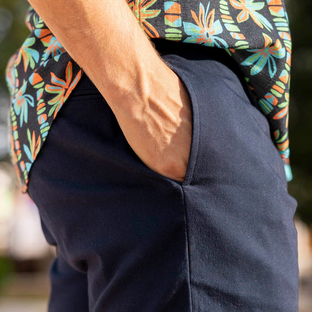 RSVLTS Navy Chino Shorts in Blue — detail 3