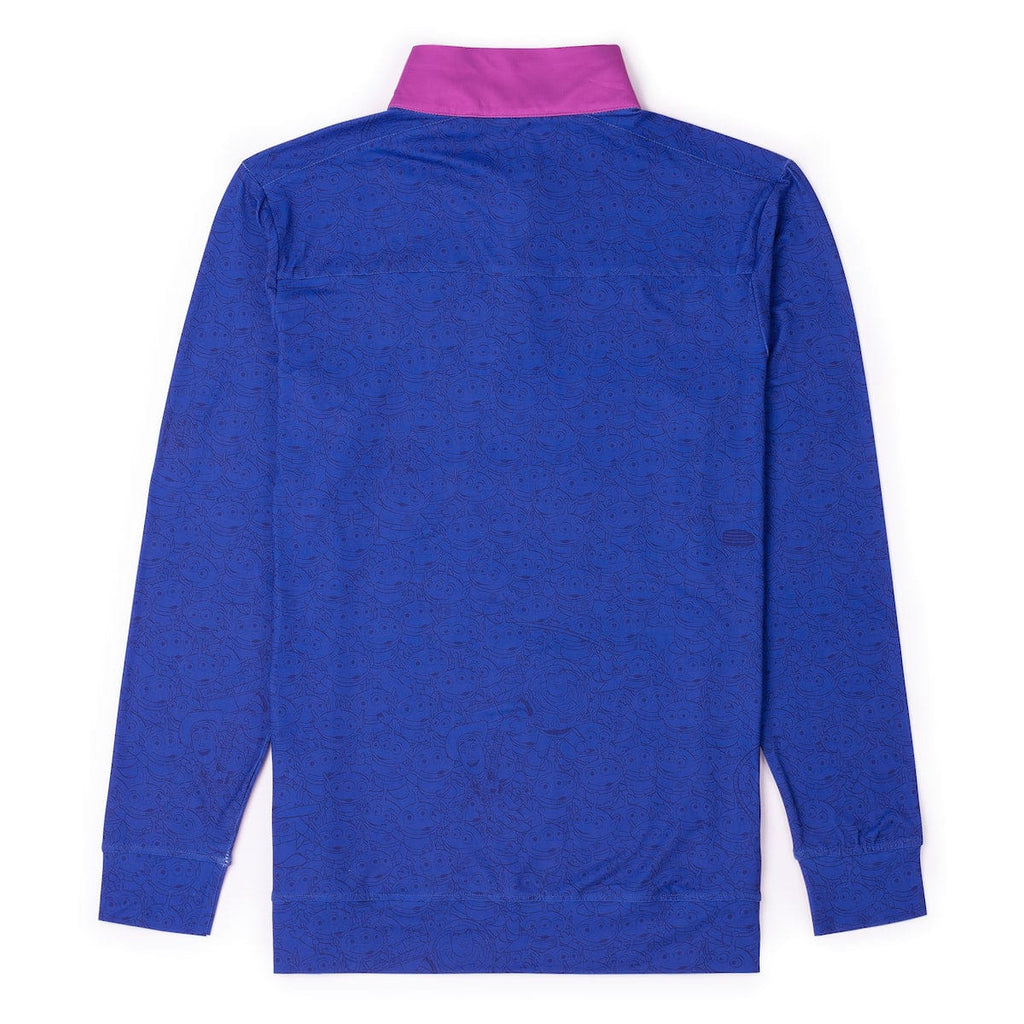 RSVLTS The Crane Escape (Dark Blue) Quarter Zip in Blue — detail 5