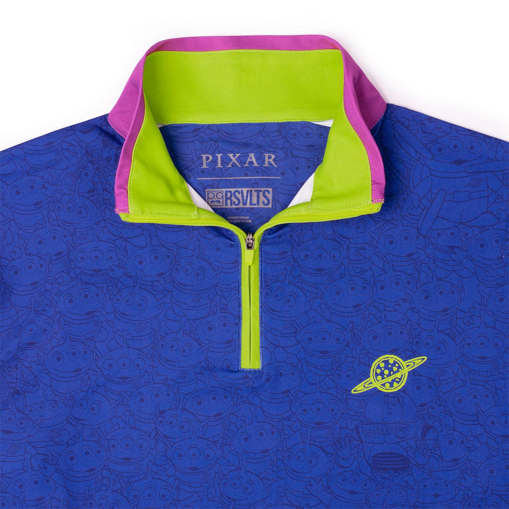 RSVLTS The Crane Escape (Dark Blue) Quarter Zip in Blue — detail 7