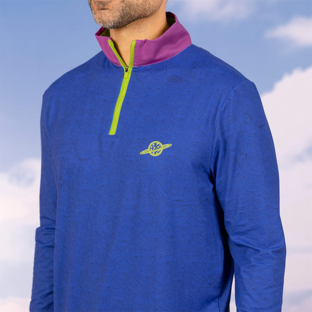 RSVLTS The Crane Escape (Dark Blue) Quarter Zip in Blue — detail 6