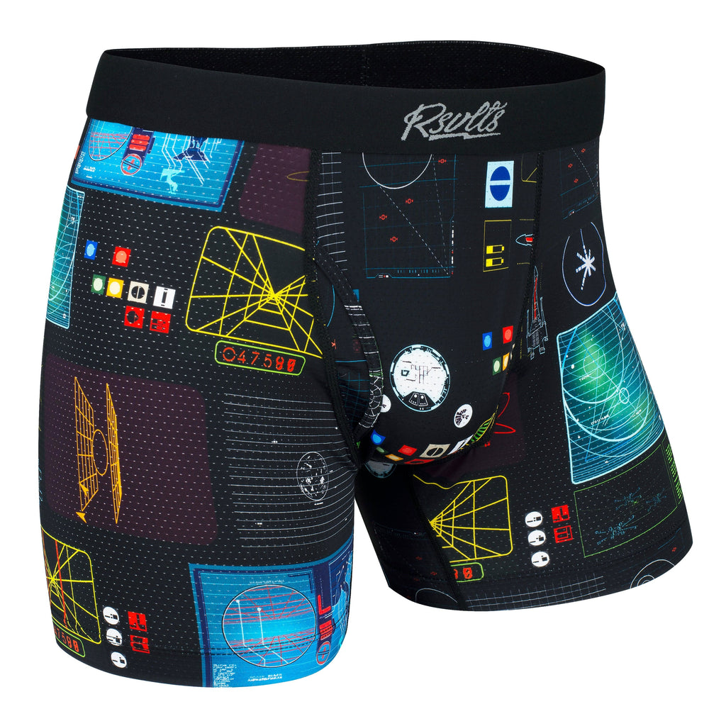 RSVLTS Battle of Yavin Single-Pack Boxer Briefs in Black — front view