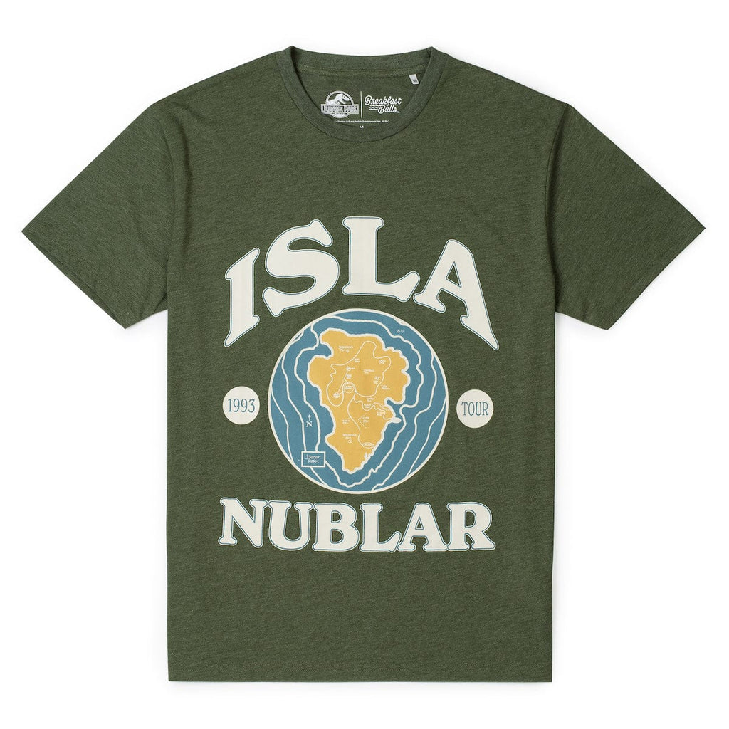 RSVLTS Isla Nublar Crewneck Tee in Green — front view