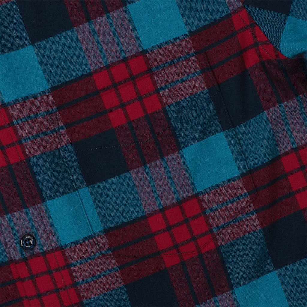 RSVLTS Flanis Joplin BorlandFlex Long Sleeve Flannel in Blue — detail 6