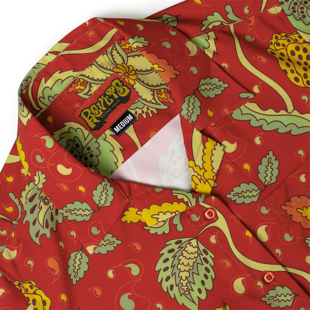 RSVLTS Baba O’Redly Women's KUNUFLEX Short Sleeve Shirt in Orange — detail 9