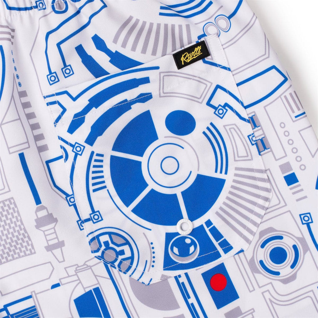 RSVLTS R2 Deconstructed Hybrid Shorts in Blue — detail 3