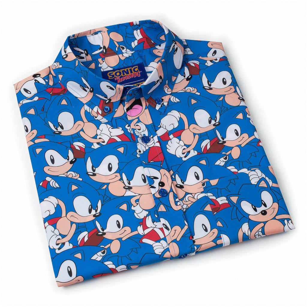 RSVLTS Catch Me If You Can KUNUFLEX Short Sleeve Shirt in Blue — detail 13