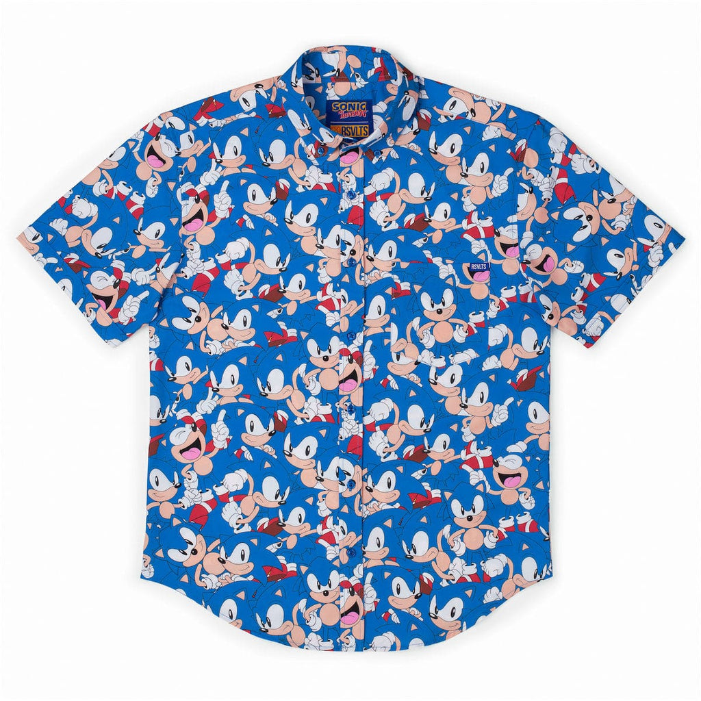 RSVLTS Catch Me If You Can KUNUFLEX Short Sleeve Shirt in Blue — detail 10