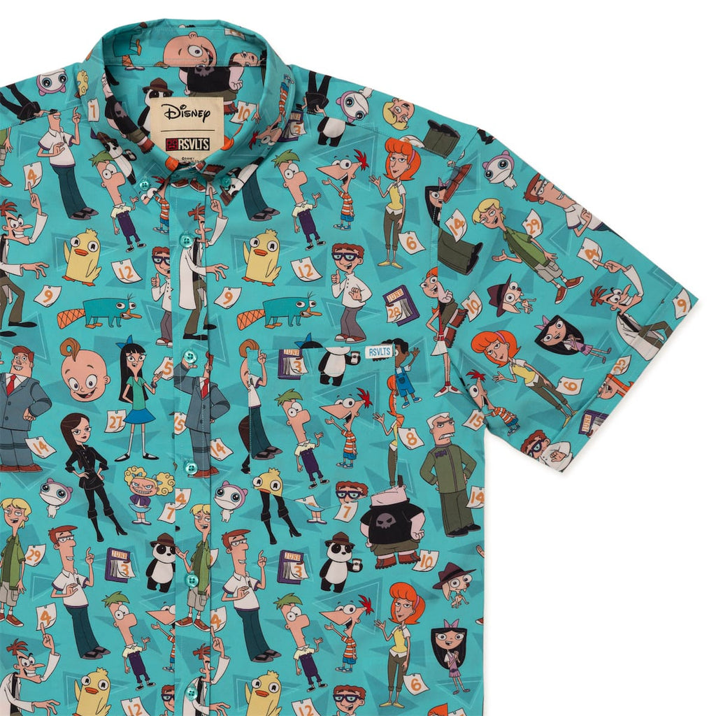 RSVLTS Citizens of Danville KUNUFLEX Short Sleeve Shirt in Green — front view
