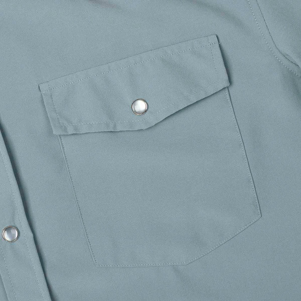 RSVLTS Free Bird Roper Short Sleeve Shirt in Blue — detail 9