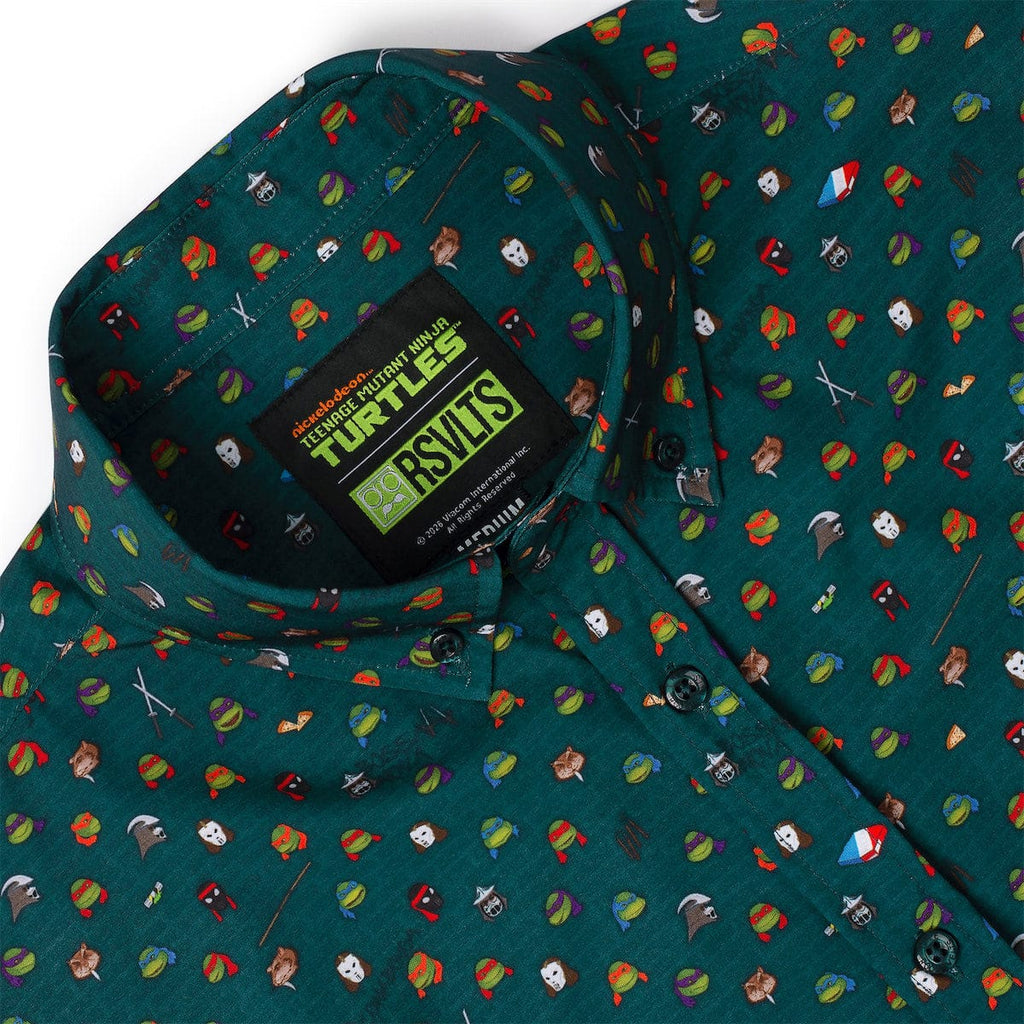 RSVLTS Underground Icons KUNUFLEX Short Sleeve Shirt in Green — detail 10