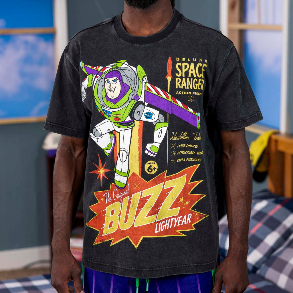RSVLTS The Original Buzz Lightyear Vintage Crewneck Tee in Black — detail 4
