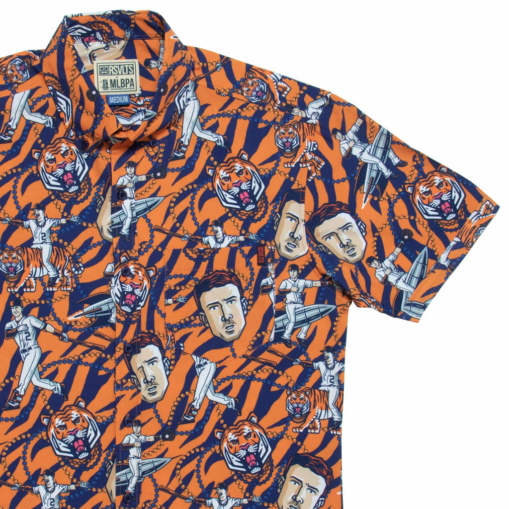 RSVLTS Alex Bregman KUNUFLEX Short Sleeve Shirt in Orange — detail 2