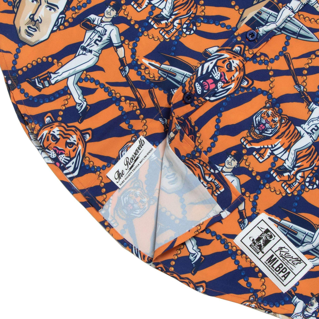 RSVLTS Alex Bregman KUNUFLEX Short Sleeve Shirt in Orange — front view