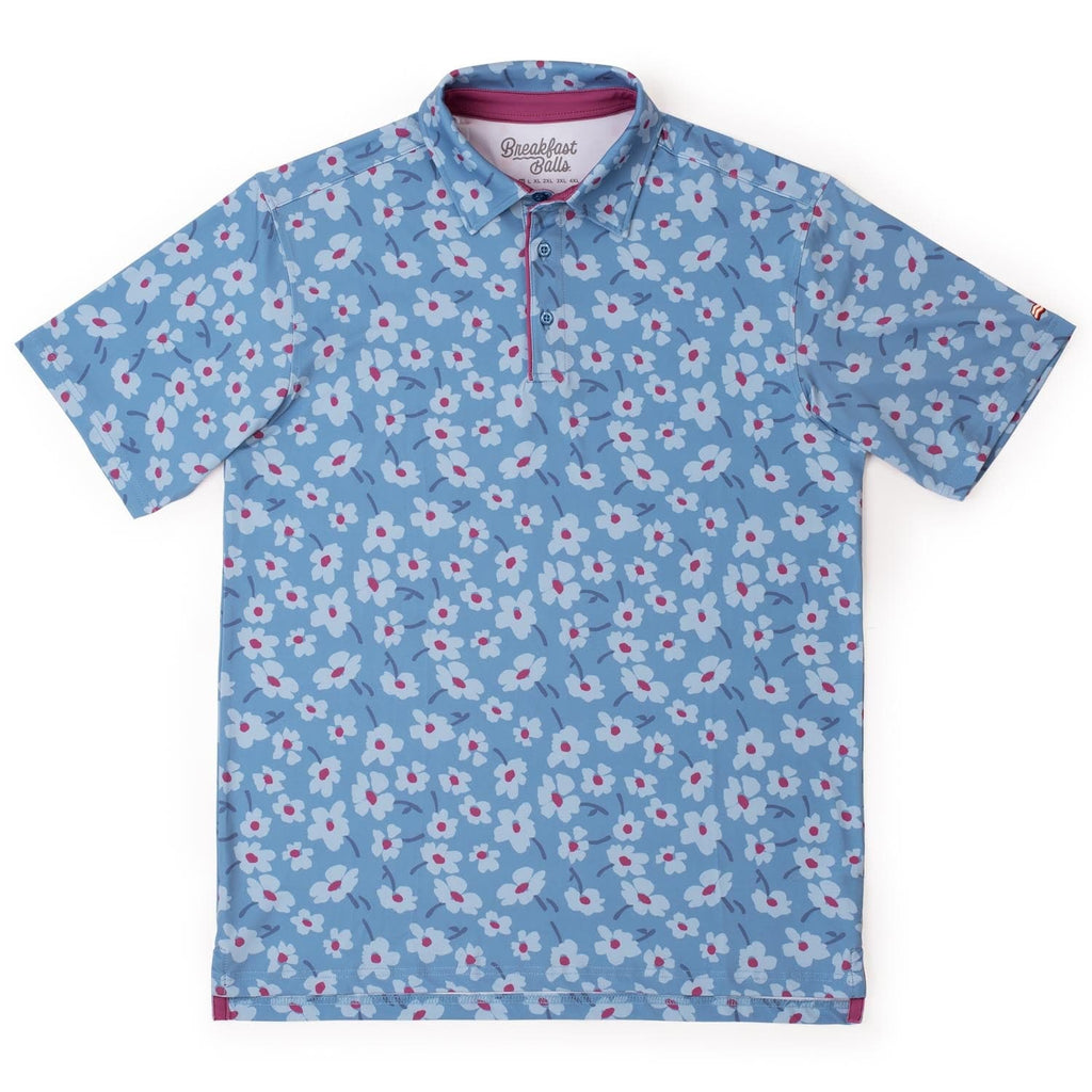 RSVLTS Playing the Blues All-Day Polo in Blue — detail 3
