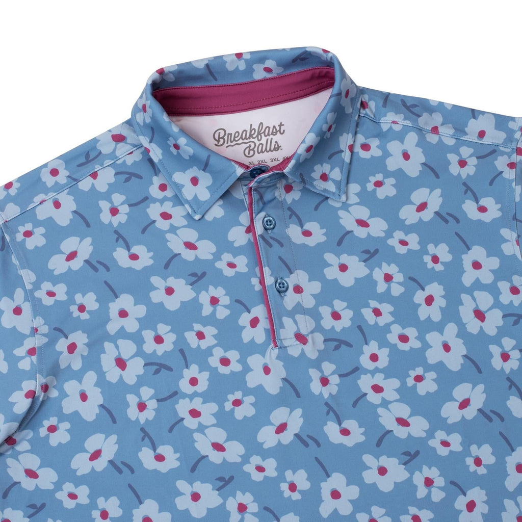 RSVLTS Playing the Blues All-Day Polo in Blue — detail 5